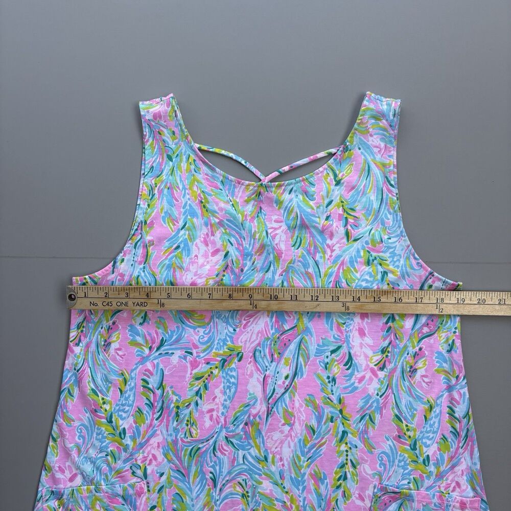 Lilly Pulitzer Pastel Pink Green Blue Floral Midi Dress - Picture 9 of 13